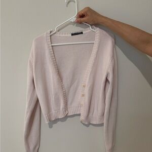 Brandy Melville Pink Knit Cardigan Sweater